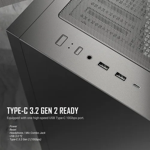 Miniatura 9 de Antec P30 AIR, 2 ventiladores PWM de 5.512 in y 1 ventilador PWM de 4.724 in y 2 ventiladores inversos PWM de 4.724 in incluidos, detalles de madera
