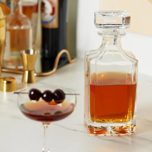 Miniatura 7 de True Clarity - Decantador de whisky con tapón, decantador de licor de vidrio para bourbon, escocés, vodka, licores, artículos esenciales de la cueva