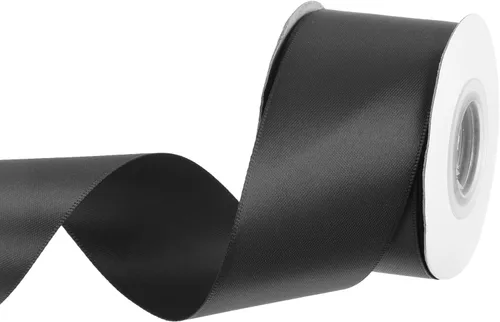 Miniatura 313 de MECCANIXITY Cinta de satén de 3/8 pulgadas de 50 yardas, de grogrén, de seda sólida, fina para ramo de boda, para regalo del día de San Valentín