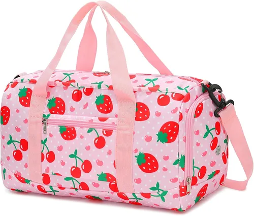 BTOOP Bolsa de lona para niñas, niños, gimnasio, deportes, mujer, bolsa de viaje para entrenamiento, fin de semana, con compartimento para zapatos y