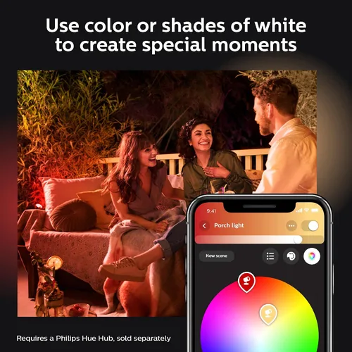 Miniatura 13 de Philips Hue Lily - Foco LED inteligente para exteriores - Ambiente blanco y de colores - Iluminación de paisaje de bajo voltaje - 1 paquete