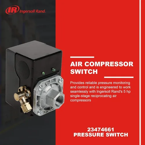 Miniatura 6 de Ingersoll-Rand 23474661 Interruptor de presión para compresor de etapa única SS3 y SS5