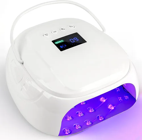 Miniatura 12 de Lámpara de uñas LED UV recargable de 126 W, secador de uñas inalámbrico portátil con sensor automático y 4 ajustes de temporizador, lámpara