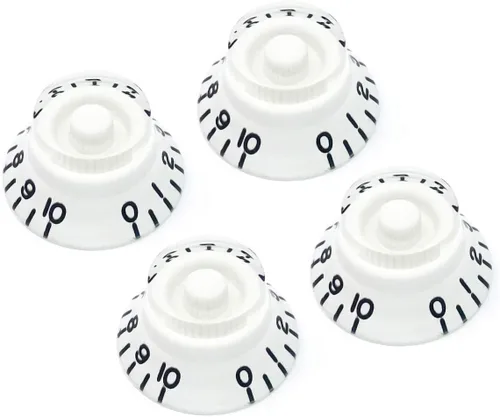 Miniatura 6 de Pomos de campana para sombrero de copa ámbar compatibles con guitarra eléctrica Gibson Les Paul (juego de 4) se adapta a 24 macetas de eje dividido