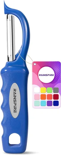 Miniatura 28 de Rainspire Pelador de verduras, pelador de patatas para cocina, cuchillas afiladas de acero inoxidable, mango cómodo, pelador de frutas, pelador