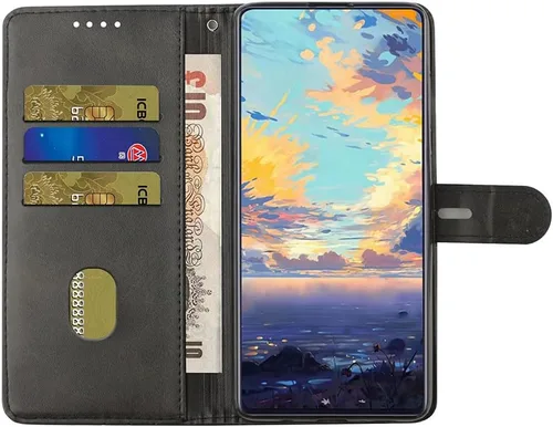 Miniatura 3 de GYHOYA Funda para Xiaomi Poco X5 Pro 5G Wallet Case, Xiaomi Poco X5 Pro 5G Funda de cuero Flip Folio con tarjeteros Kickstand Característica Negro