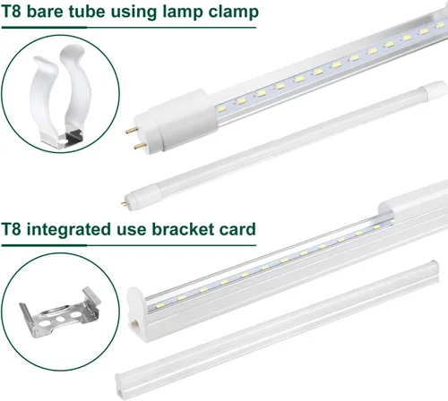 Miniatura 4 de Othmro T8 - Abrazaderas de lámpara para tubo de luz LED, lámpara fluorescente LED, con tornillos, abrazaderas de lámpara en U T8 soporte