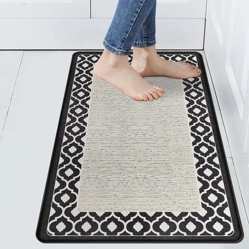 Miniatura 12 de Tapetes antifatiga para suelo de cocina, tapetes acolchados antifatiga de cocina de 17.3 x 27.5 pulgadas, impermeables, antideslizantes, de pie