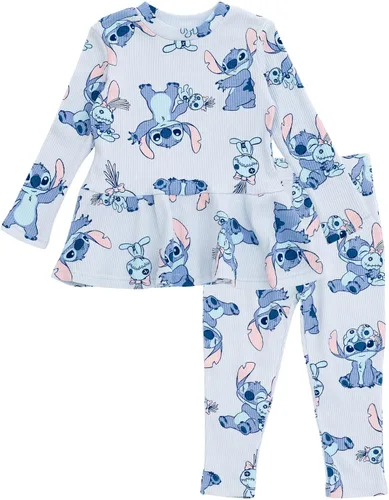 Disney Minnie Mouse Winnie the Pooh The Aristocats Lilo & Stitch Peplum - Camiseta y pantalones para recién nacidos a niños grandes