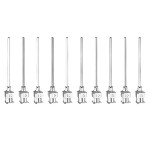 Miniatura 11 de HARFINGTON 10 agujas dispensadoras de acero inoxidable calibre 16, 1 1/2 pulgadas, tubo de aguja de pegamento de metal, puntas romas, Luer Lock