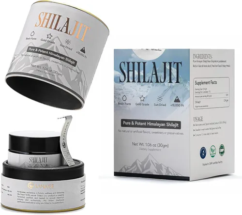Resina Shilajit para hombres y mujeres – Auténtico shilajit del Himalaya con ácido fúlvico, resina mineral negra pura, 1.06 oz | 75 porciones,