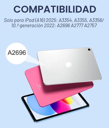 Miniatura 2 de Harvopu Funda compatible con iPad de 11ª y 10ª generación con teclado, funda tipo folio con soporte para lápices, trackpad multitáctil, Azul marino