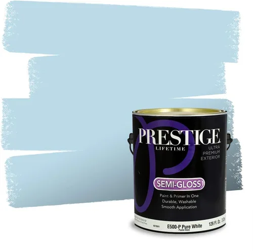 Miniatura 669 de Pintura Exterior + imprimación PRESTIGE, todo-en-uno, 1 galón, acabado mate, color comparable al Valspar* Royal Gray* VS151-Gris real