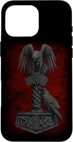 Miniatura 18 de Funda Huginn y Muninn de Mjolnir Odín de Thor para iPhone 14 Mitología nórdica vikinga