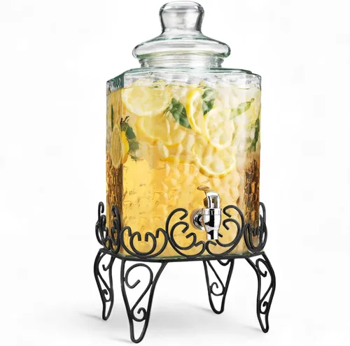 Miniatura 12 de Jarra acrílica (72 onzas), plástico transparente, jarra de agua con tapa, inastillable, jarra transparente sin BPA, ideal para sangría, limonada