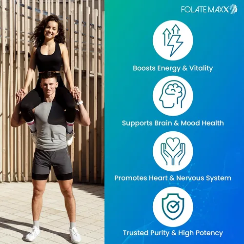 Miniatura 3 de L Metilfolato 7.5 mg con complejo activo de vitamina B – 60 cápsulas – 5-MTHF de alta potencia con mezcla B6 y suplemento de metilo B12 – 3 en 1
