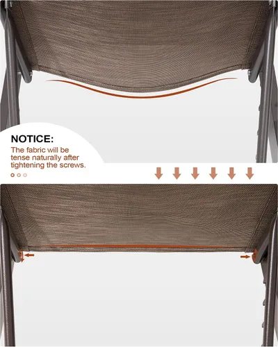Miniatura 6 de Crestlive Products Sillas de salón al aire libre, tumbonas de aluminio para piscina, reclinables ajustables de cinco posiciones, para todo
