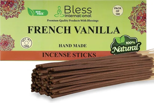Miniatura 50 de Bless International varillas de incienso 100 % natural hechas a mano, sumergidas a mano, el mejor aroma Incienso y mirra