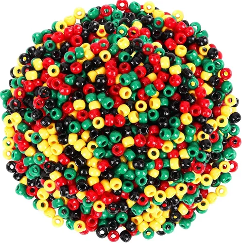 Miniatura 13 de UPINS Cuentas de pony para el día de San Valentín, 1200 piezas de cuentas de plástico redondas de colores rosa, rojo, púrpura y brillantes