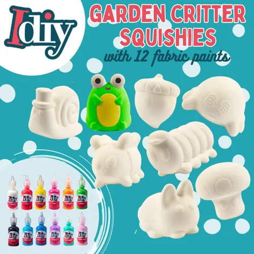 Miniatura 2 de Kit de manualidades Jumbo Squishy Toys (paquete de 8 criaturas de jardín) – Pinta tus propios Squishies de levantamiento lento para niños – Incluye