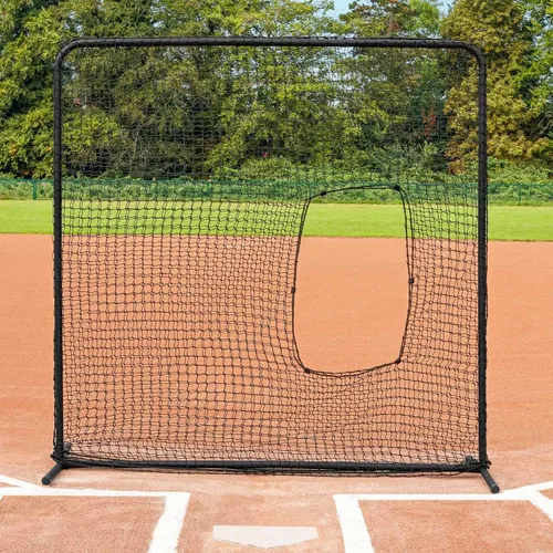FORTRESS Pantalla de lanzamiento – Red perfecta y técnica de bateo para lanzadores de sóftbol y béisbol – Pantalla de lanzamiento con red recortada