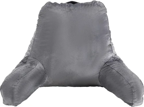 Miniatura 13 de VEVOR Almohada de cabecero, almohada de cabecera tamaño queen con forma de cuña con 2 bolsillos laterales y 2 reposacabezas, almohada de cuña