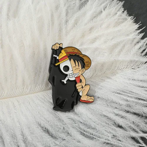 Miniatura 5 de Alfileres esmaltados de anime Luffy, broche de metal para cosplay de anime, insignias de solapa para mochila, bolsa, ropa, regalos para hombres