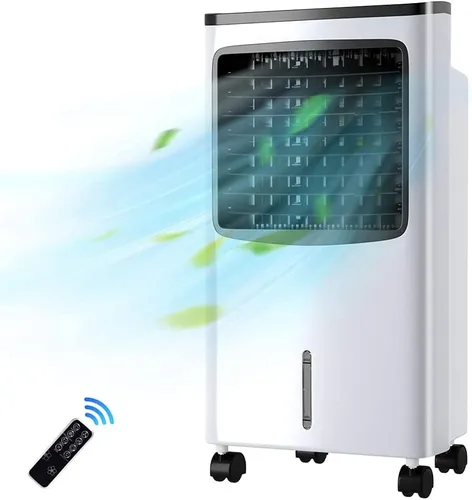 Miniatura 2 de Enfriador de aire evaporativo de 29 pulgadas, enfriador de aire oscilante ancho 3 en 1 con humidificador, control remoto, 2 paquetes de hielo