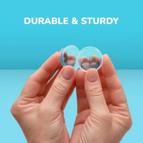 Miniatura 6 de Máquina expendedora de cápsulas redondas, 100 unidades, 1.26 pulgadas, cápsulas de máquina de chicles a granel, contenedor transparente a granel