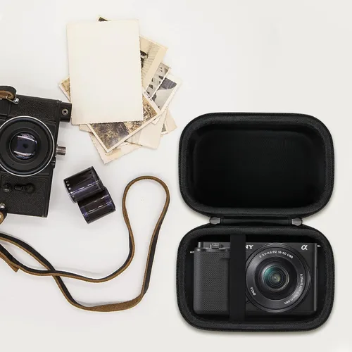 Miniatura 7 de BOVKE Funda de transporte de viaje compatible con Sony Alpha ZV-E10 – APS-C cámara digital de vlog sin espejo con lente intercambiable