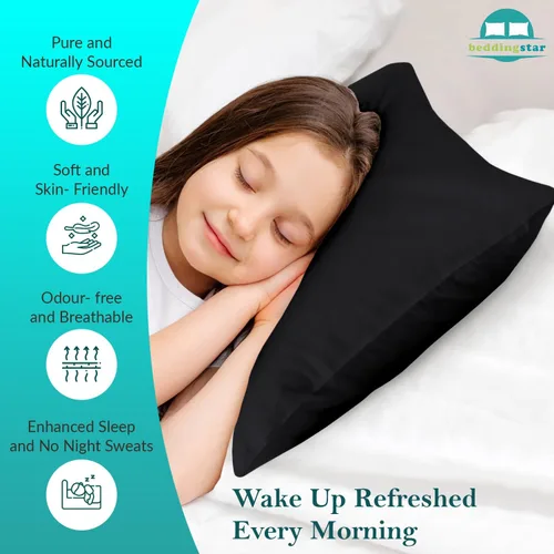 Miniatura 4 de Juego de 2 fundas de almohada de viaje de 12 x 16 con cierre de sobre, funda de almohada para niños pequeños, 600 hilos, 100% algodón egipcio suave