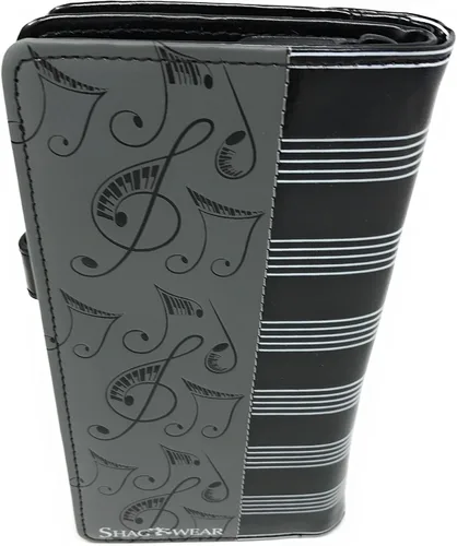Miniatura 3 de Shag Wear Billetera grande para mujer de piel vegana sintética de 7 pulgadas, Gris, Moderno