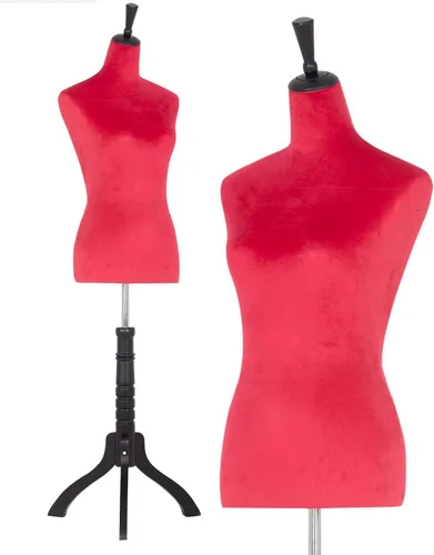 Miniatura 17 de Torso de Maniquí Forma de Vestido Altura Ajustable Maniquí Femenino Modelo de Exhibición Cuerpo de Torso Soporte Trípode Formas de Ropa