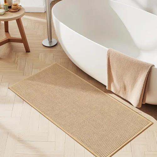 Miniatura 13 de GRANNY SAYS Tapetes de baño azules, de felpilla suave, absorbentes, de 20 x 32 pulgadas, alfombras de baño pequeñas antideslizantes, lavables