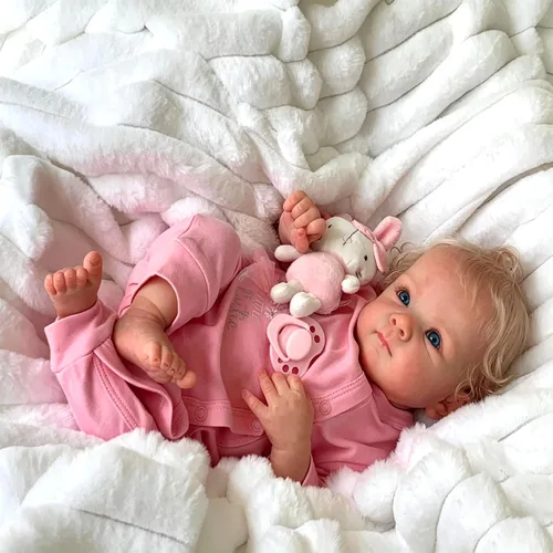 Miniatura 5 de Anano Muñecas de bebé Reborn de silicona Cuerpo completo de 18 pulgadas - Muñeca de bebé realista recién nacida niña, muñeca de bebé de silicona