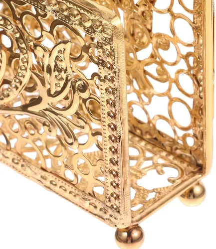 Miniatura 9 de VILLCASE Retro Freestanding Metal Napkin Holder Gold Rectangular Upright Iron Napkin Stand for Kitchen Table Farmhouse Decor