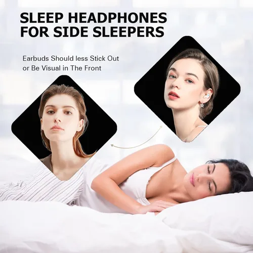 Miniatura 2 de Xmenha Auriculares invisibles inalámbricos ocultos para dormir de lado, auriculares invisibles para dormir y dormir, pequeños mini auriculares