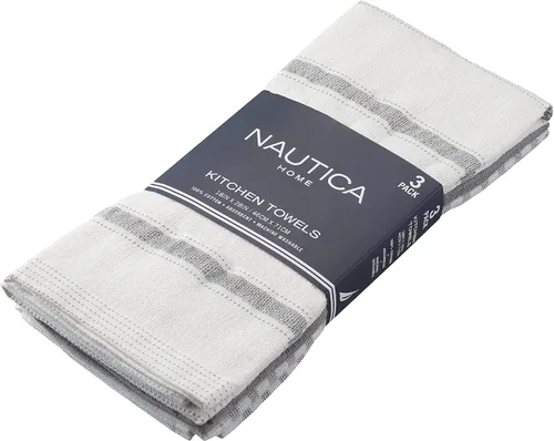 Miniatura 16 de Nautica Toallas de cocina 100% algodón, paños de limpieza reutilizables superabsorbentes, paños de cocina, toallas de mano para secar platos, juego