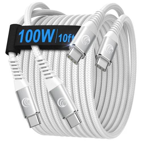 Miniatura 12 de Cable USB C de 10 pies, paquete de 2 cables de carga USB A a tipo C, cable de carga rápida de 3A para Samsung Galaxy S23 S22 S21 S20 A01 A02s A10e