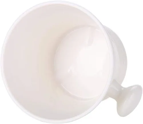 Miniatura 8 de Tazón de jabón de afeitar de plástico de 2 colores Tazón de jabón de afeitar de espuma Tazón de crema con mango pequeño Tazón de afeitar