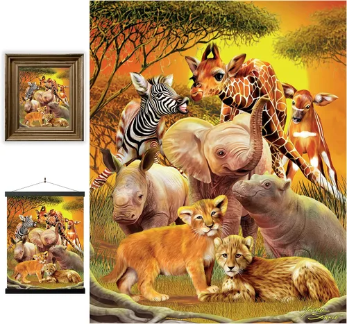 Miniatura 36 de Impresiones de arte de pared lenticular 3D LiveLife - El amor de un padre de Deluxebase. Póster 3D de león sin marco. Decoración de pared perfecta.