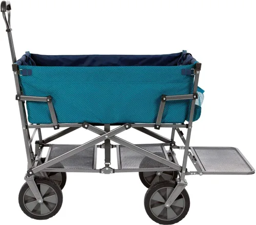 Miniatura 2 de MacSports Carritos de Dos Pisos Resistentes Plegables para Exteriores Carrito Plegable Portátil Ligero Carrito Utilitario, Carrito Deportivo Todo