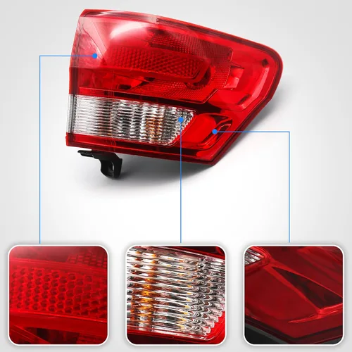 Miniatura 5 de Huray Luz trasera exterior para Jeep Grand Cherokee 2011-2013 reemplazo de lámpara trasera estilo OE lado del pasajero RH (lado del pasajero)