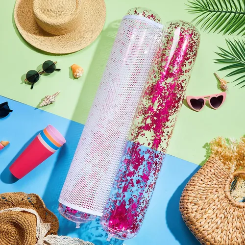 Miniatura 5 de Sratte Flotador de piscina con purpurina, hamaca de agua para piscina, tumbonas inflables para piscina, flotadores de agua multiusos para adultos