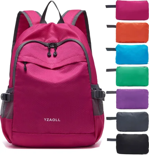 YZAOLL Mochila pequeña de senderismo de 20 litros, mochila ligera para el día, mochila plegable para mujeres y hombres, viajes, camping, vacaciones,