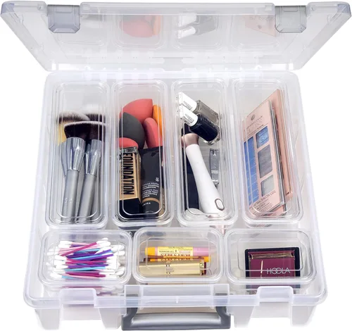 Miniatura 27 de AB Designs 6967ABD Super Satchel con 9 contenedores mezclados en el interior, contenedor apilable para organización de almacenamiento en el hogar