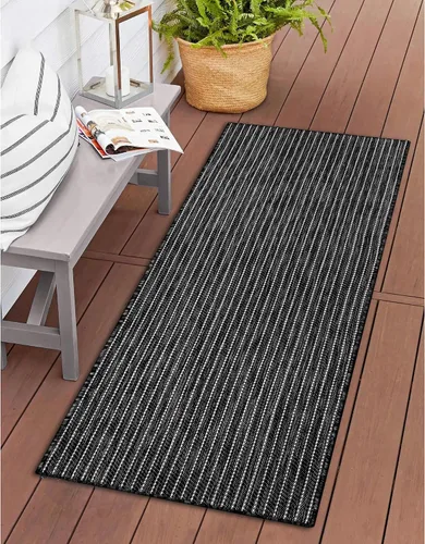 Miniatura 51 de Liora Manne Carmel - Alfombra tejida de perfil bajo de fácil cuidado para interiores y exteriores, color aguamarina, 6 pies 6 pulgadas x 9 pies 4