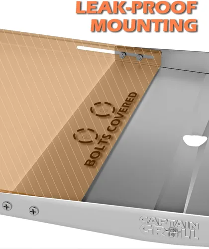 Miniatura 4 de CaptainGrill Bandeja de grasa con bandeja de recogida - Piezas de repuesto para parrilla Dyna Glo, bandeja de goteo universal para modelos