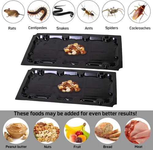 Miniatura 4 de 8 paquetes de trampas adhesivas para ratones y ratas para interiores, trampas para ratones con sabor a maní y feromonas para interiores