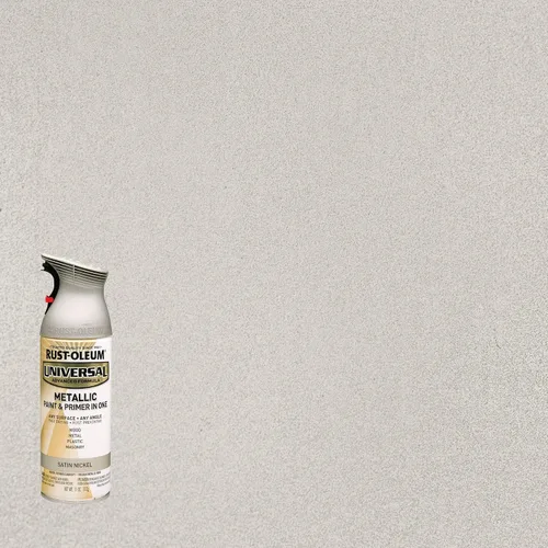 Miniatura 2 de Rust-Oleum 249130 Pintura en aerosol metálica universal para todas las superficies, 11 onzas, níquel satinado